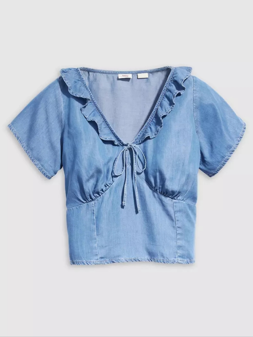 Levis Ruffled Colar Top Size L - Picture 6 of 10